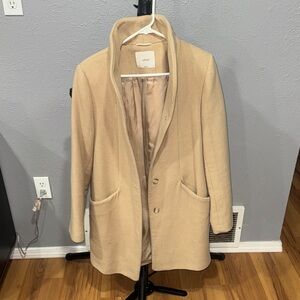 Aritizia Wilfred Camel Wool Blend Coat